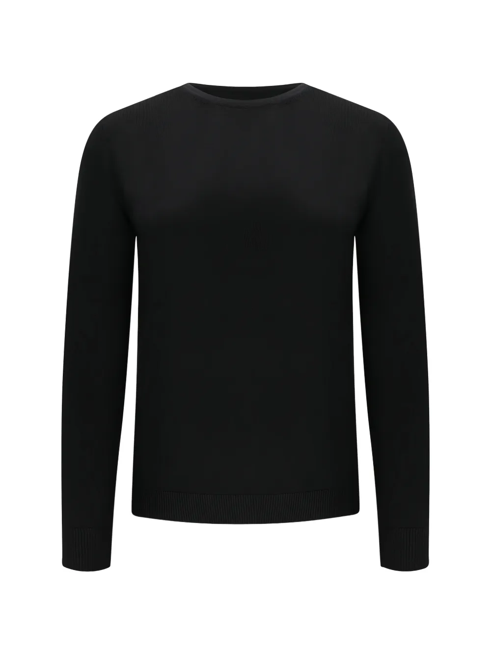 Gran Sasso fine-knit crew-neck sweater Zwart