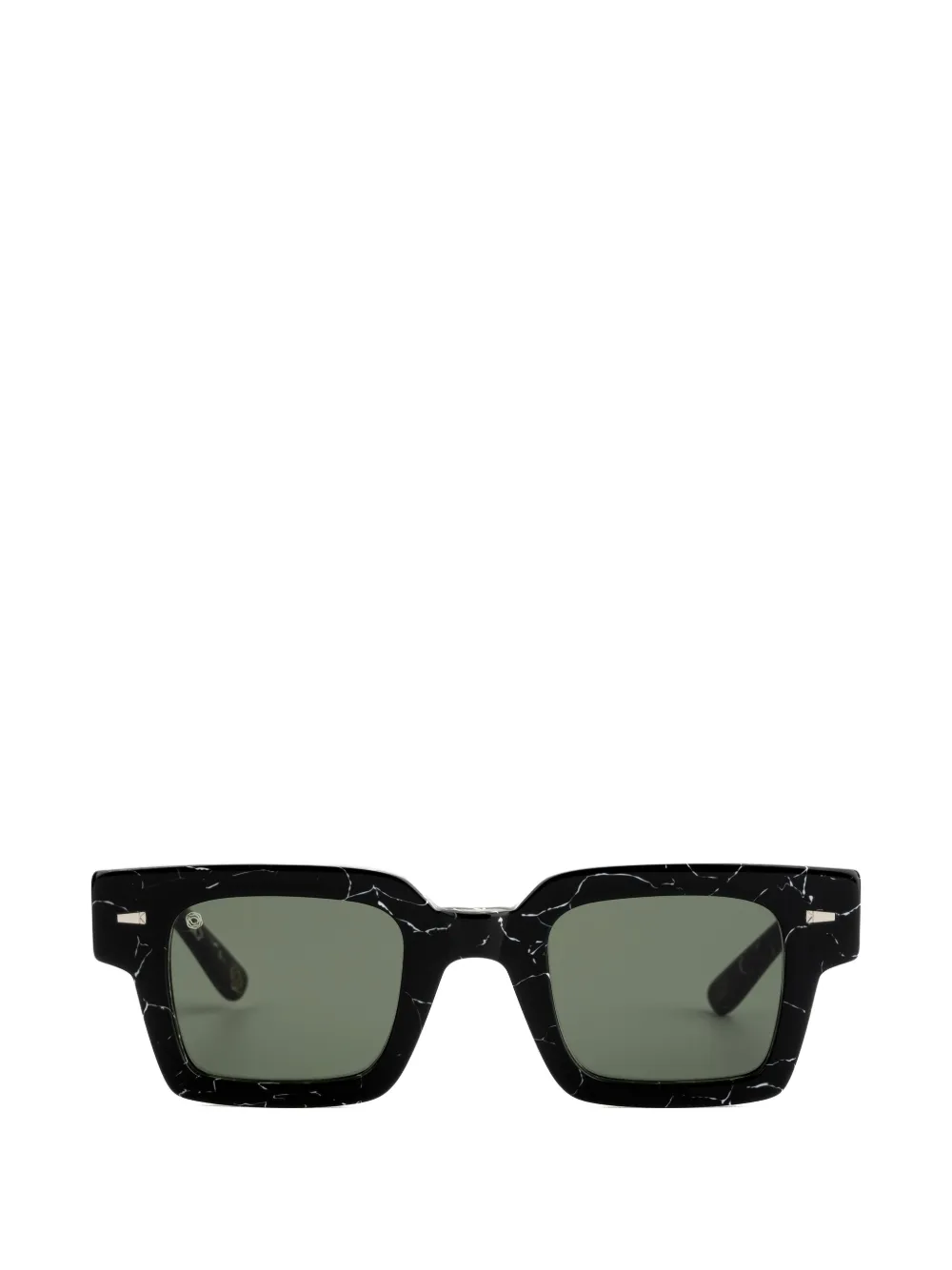 KYme Indigo marble-effect square-frame sunglasses Zwart