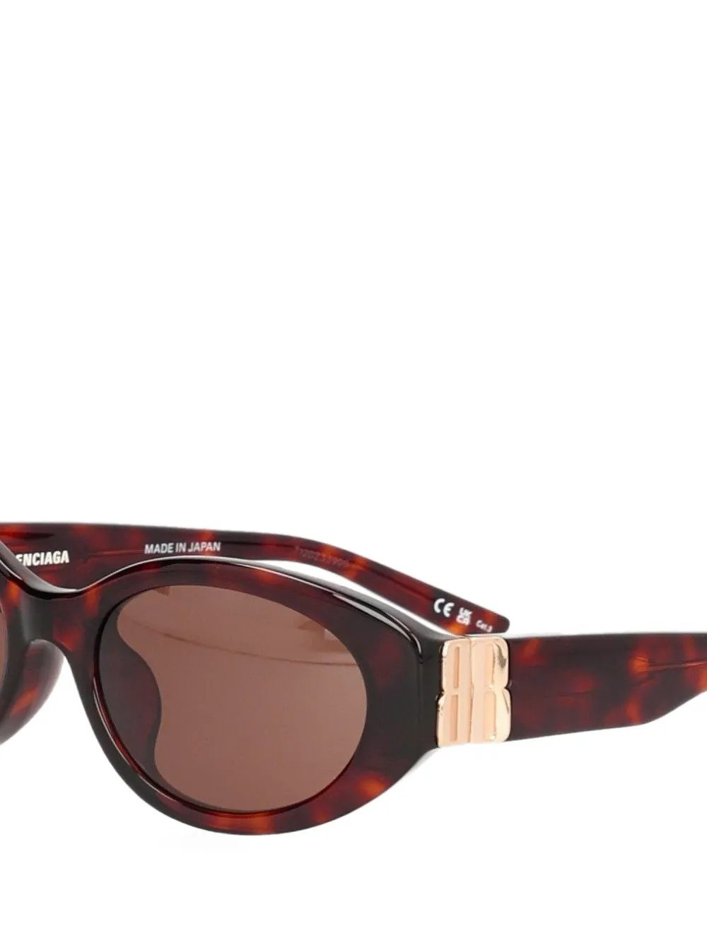Balenciaga Eyewear tortoiseshell-effect BB sunglasses Bruin