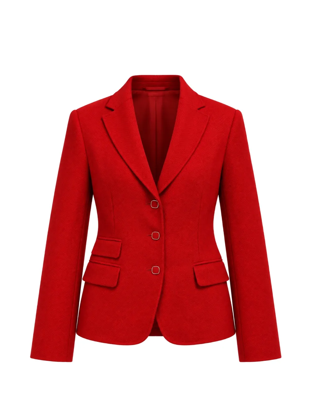 Max Mara three-button lapel-collar jacket - Rosso