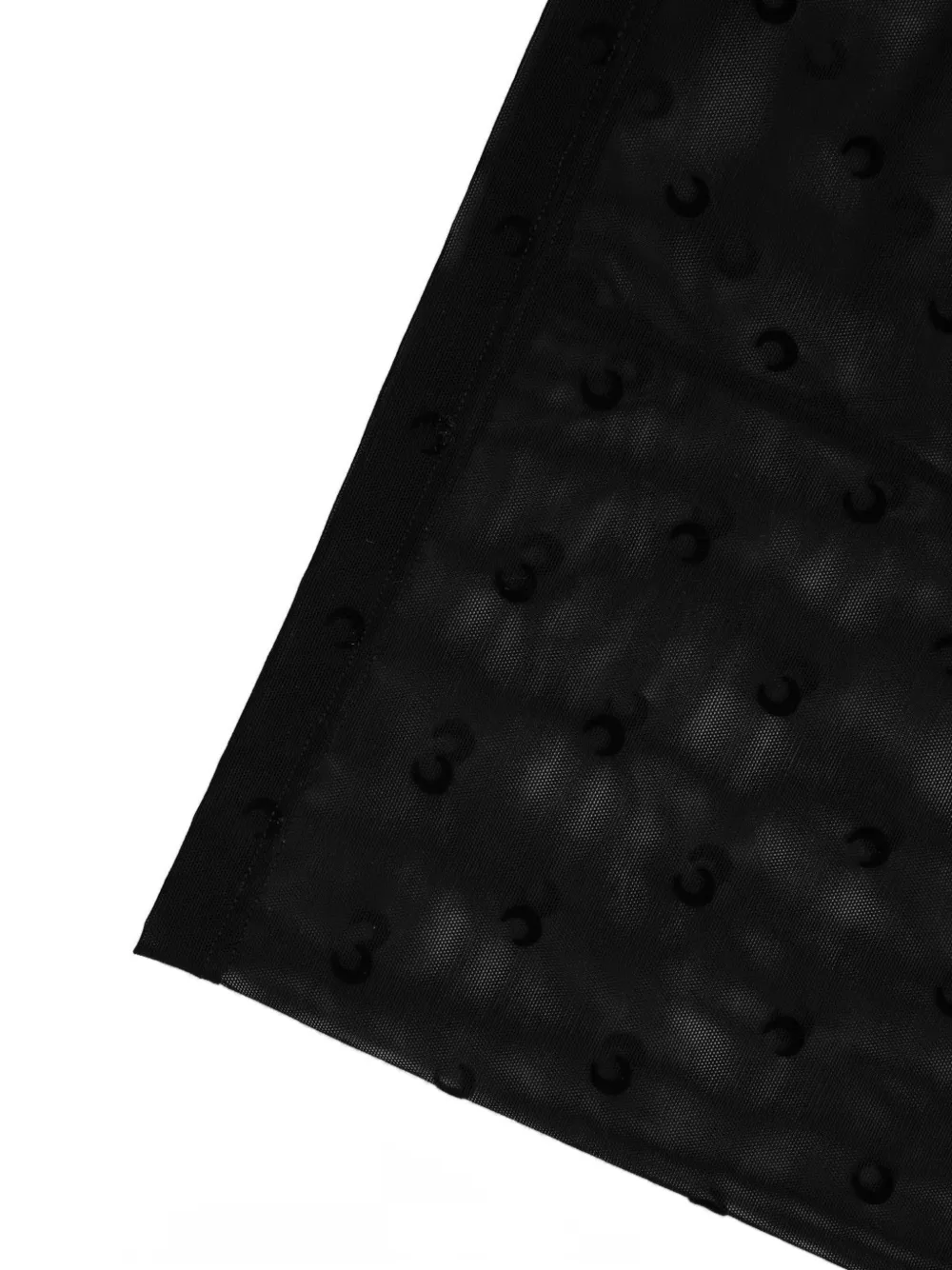 Marine Serre Moon-print mesh maxi skirt Zwart