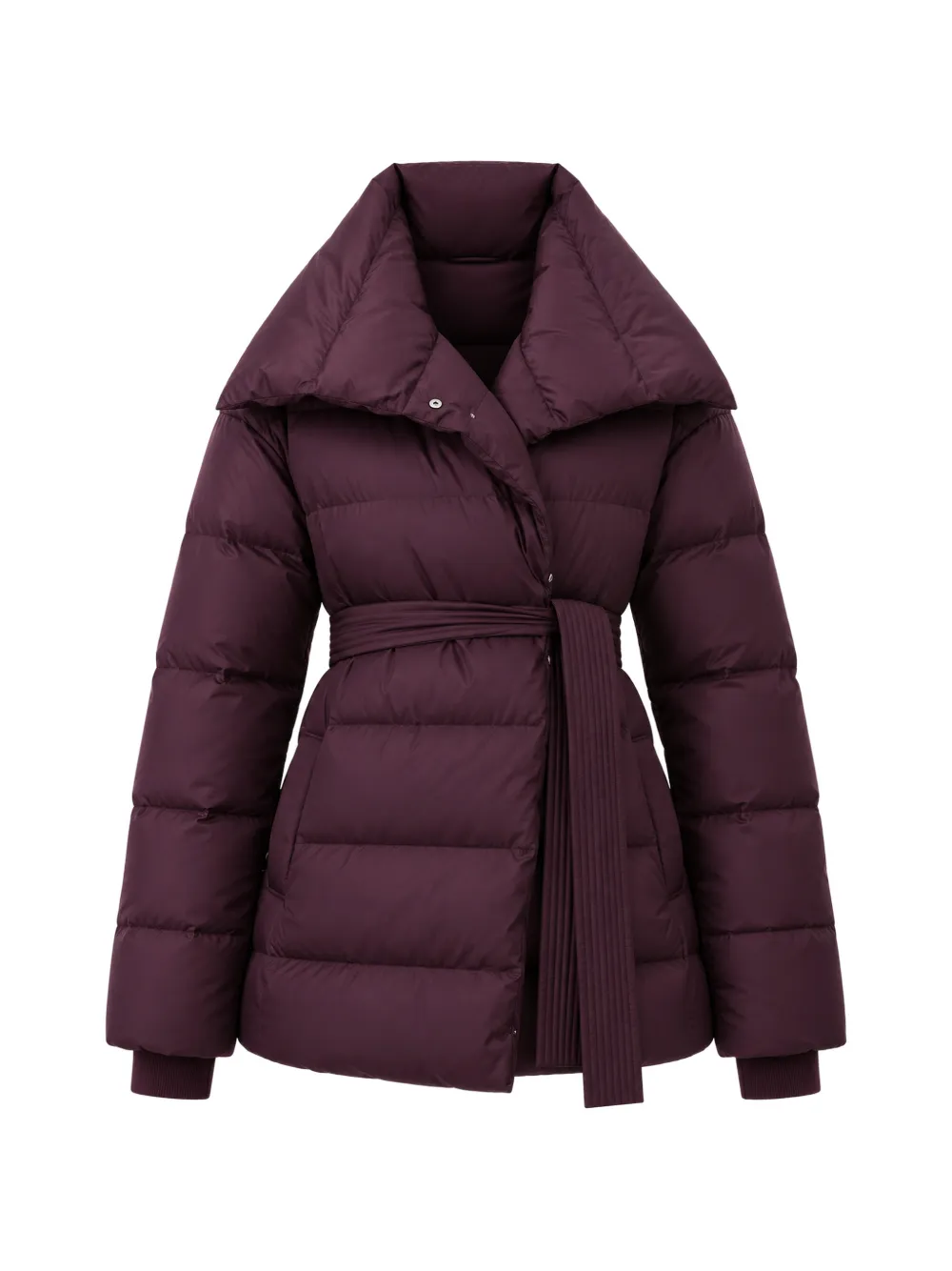 Marella belted quilted jacket Paars