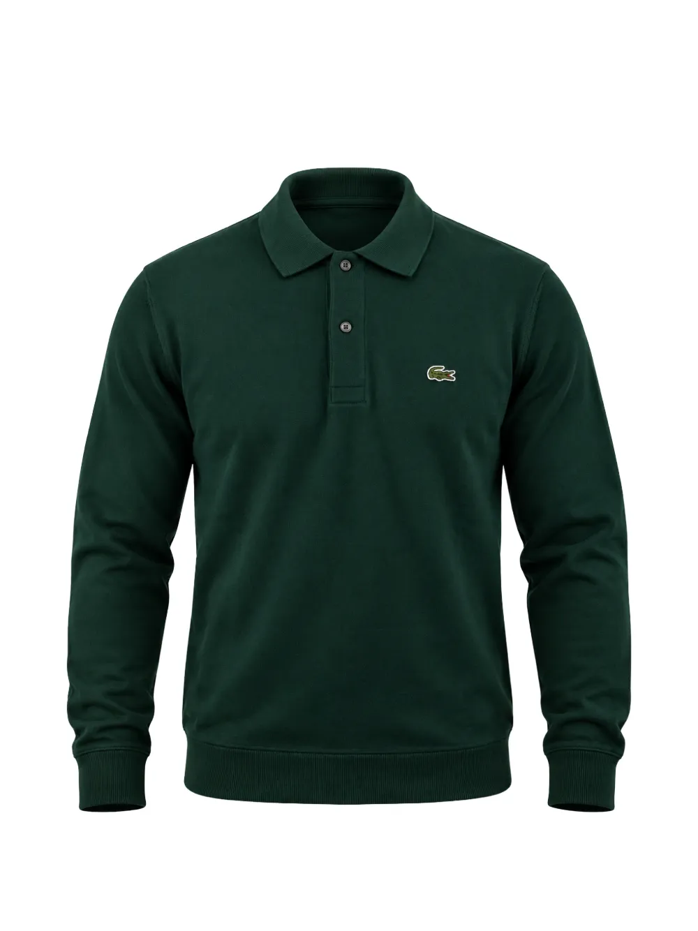Lacoste Classic fit long-sleeved knitted polo shirt Groen