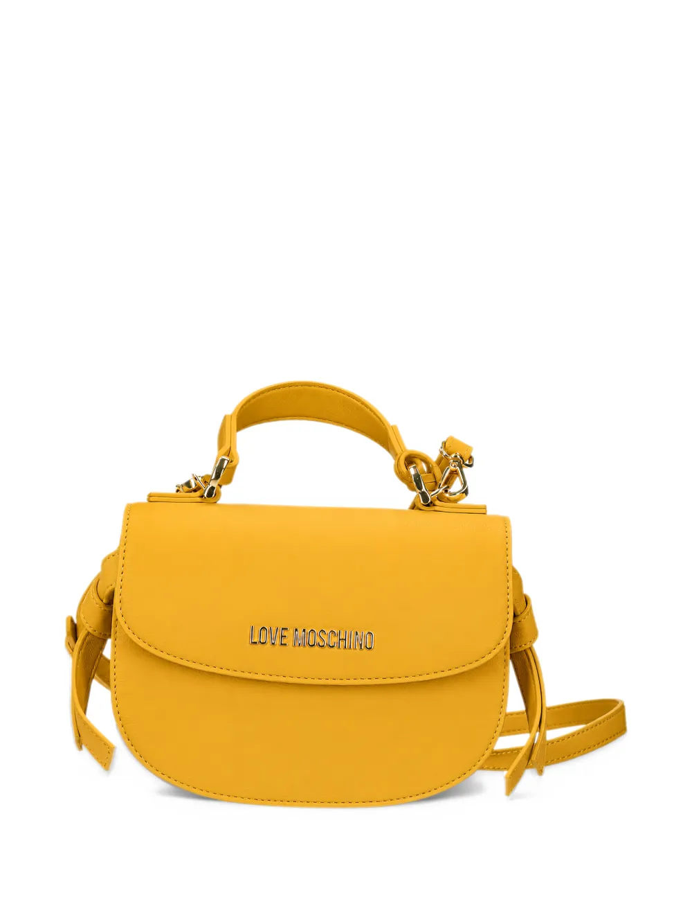 Love Moschino logo-plaque knot-detail tote bag - Giallo