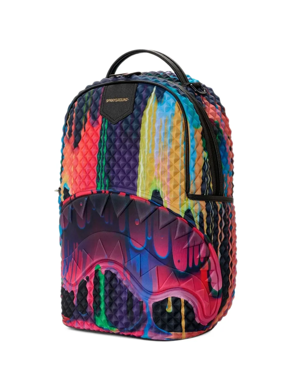 Sprayground Shark paint-drip backpack Zwart