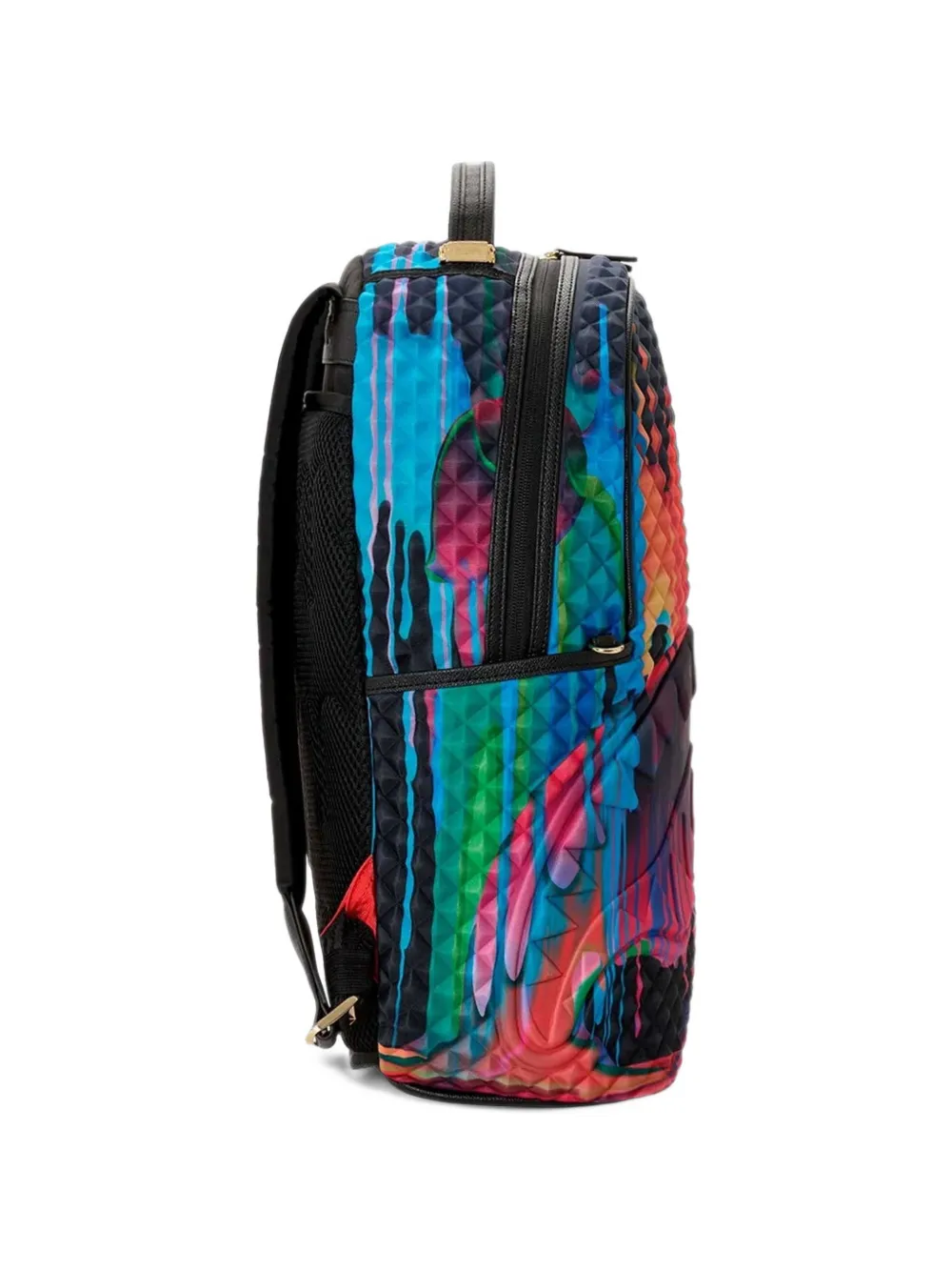 Sprayground Shark paint-drip backpack Zwart