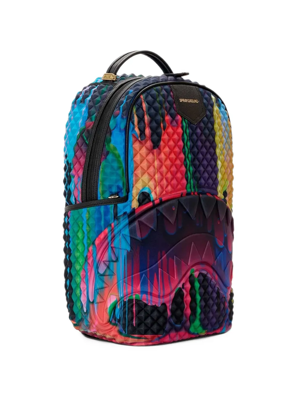 Sprayground Shark paint-drip backpack Zwart