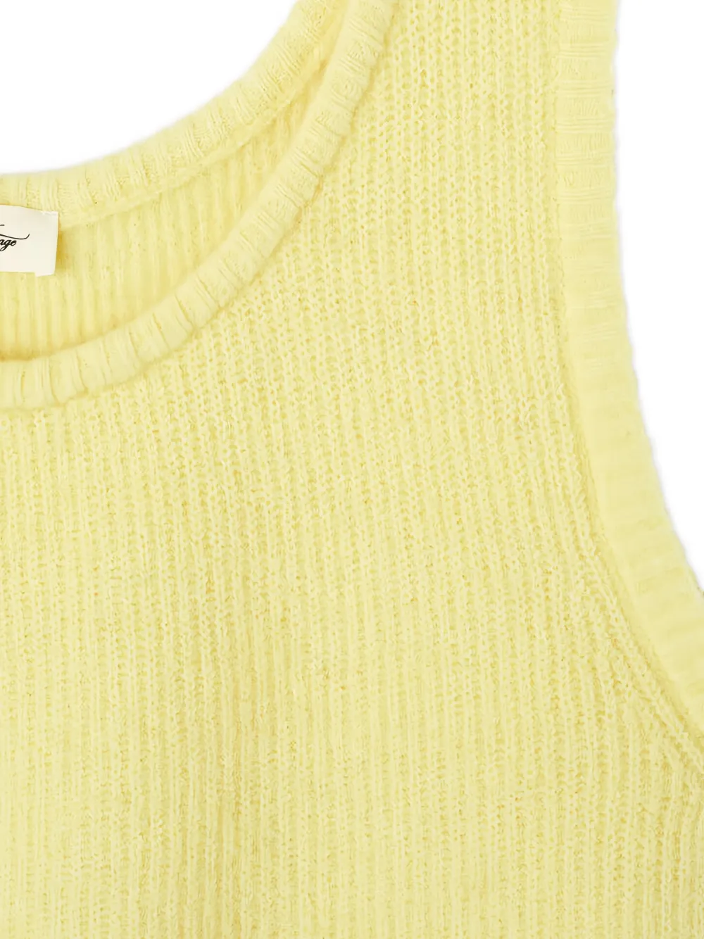 American Vintage Vitow ribbed-knit tank top Geel