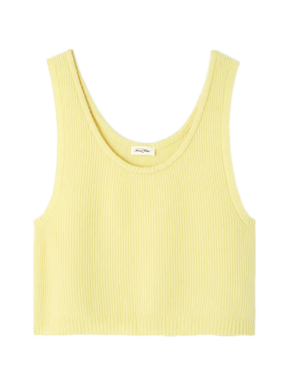 American Vintage Vitow ribbed-knit tank top Geel