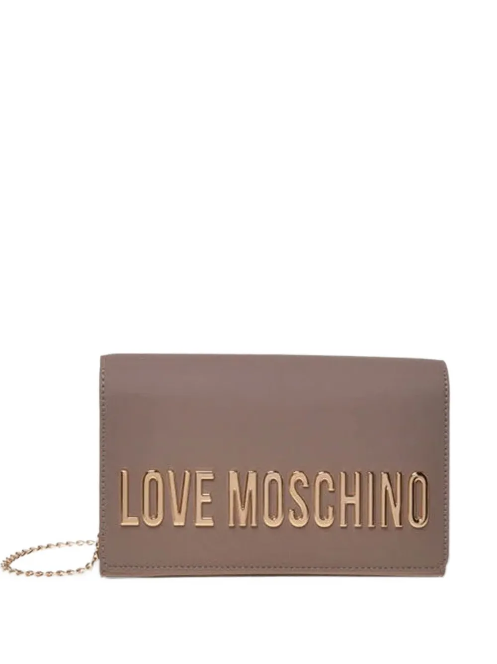 Love Moschino logo-plaque chain-strap shoulder bag - Toni neutri