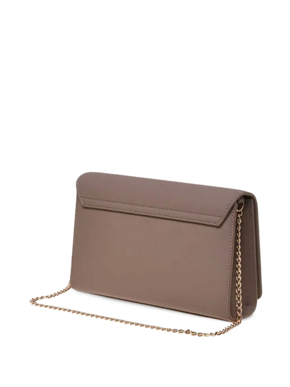 Love Moschino logo-plaque chain-strap shoulder bag Beige