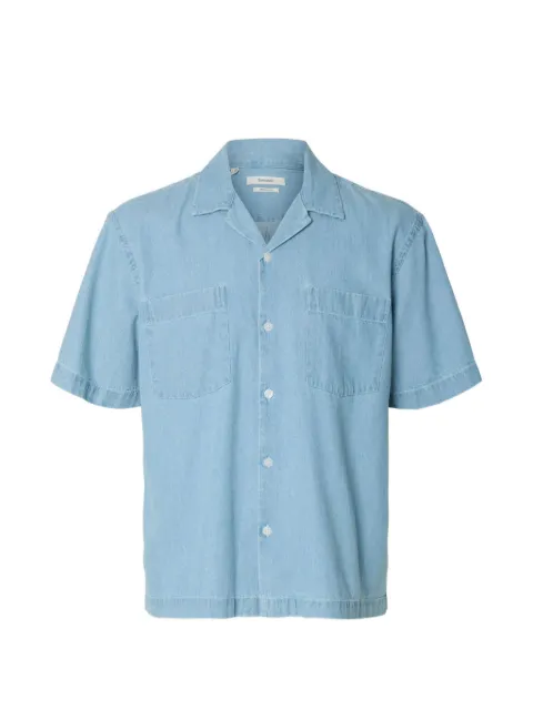 SELECTED short-sleeved denim shirt