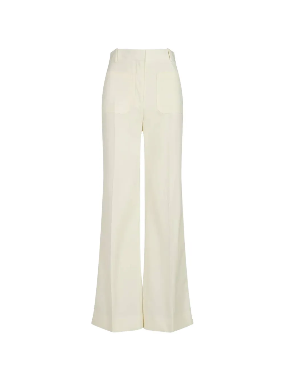 Victoria Beckham Alina pressed-crease wide-leg trousers Beige