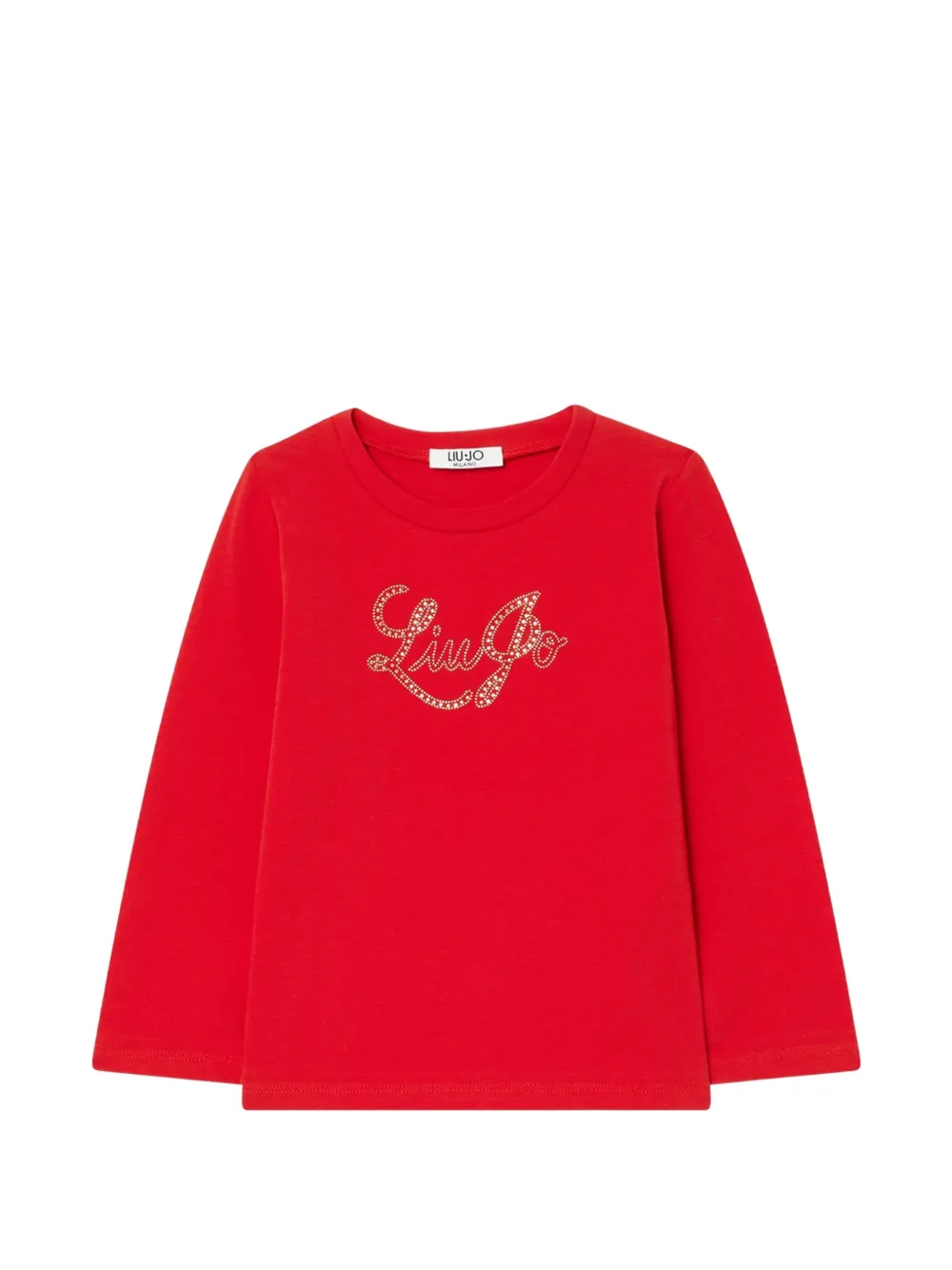 Liu Jo Kids embellished-logo long-sleeve T-shirt Rood