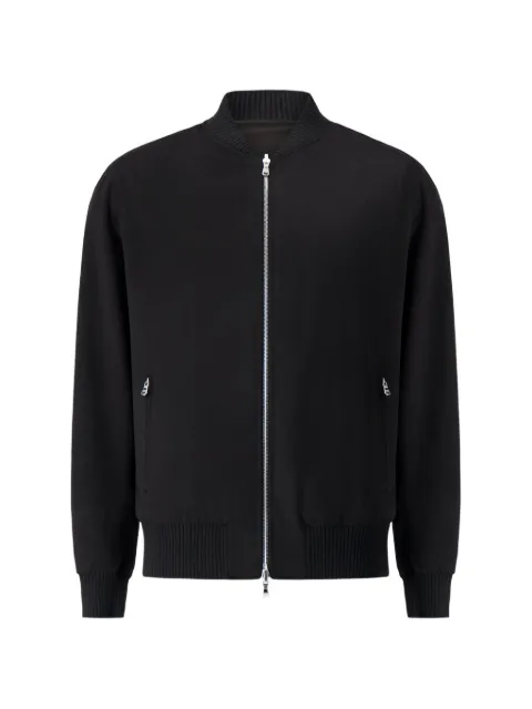 Barba Varsity ribbed-trim cashmere jacket