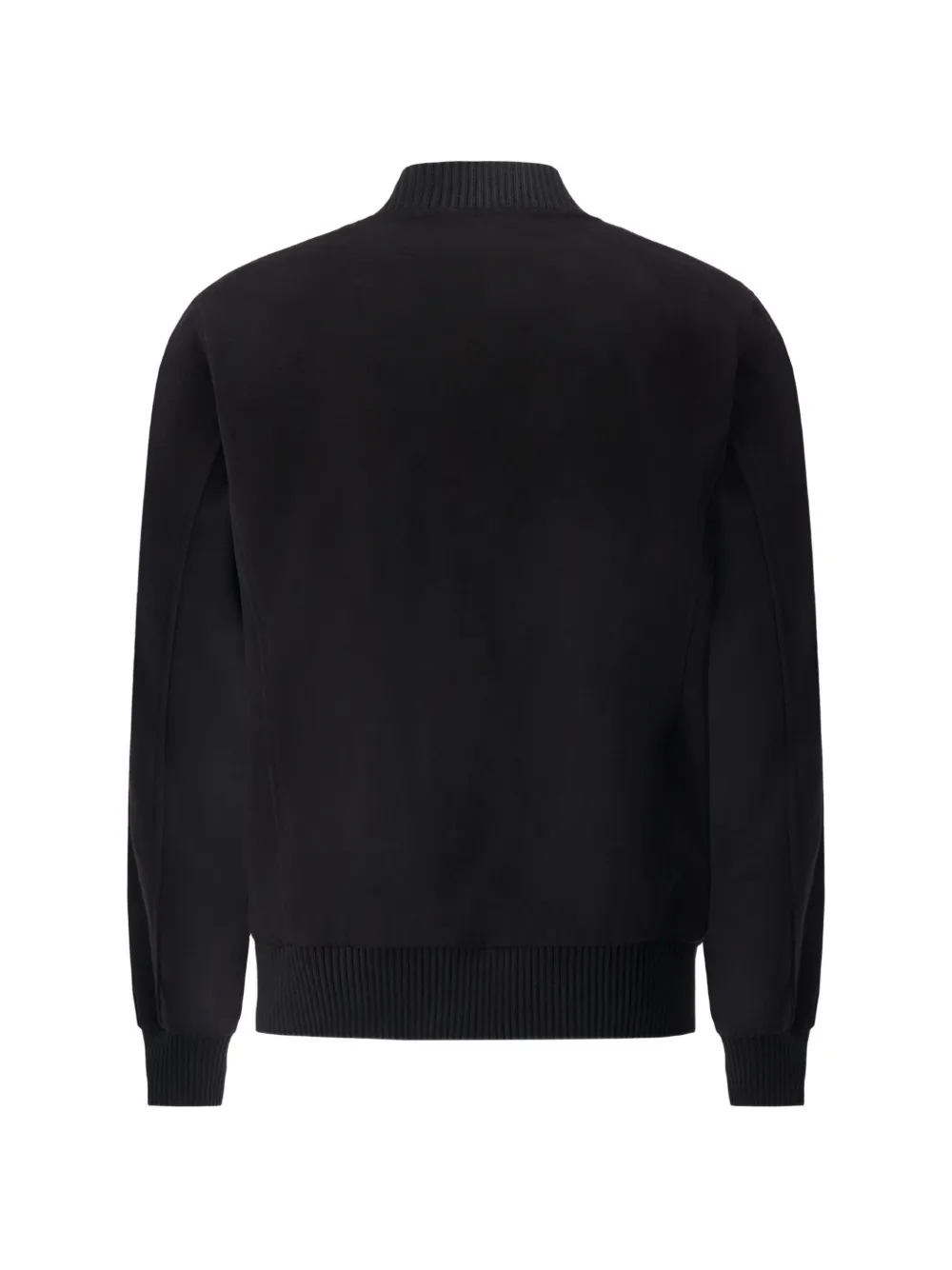Barba Varsity ribbed-trim jacket Zwart
