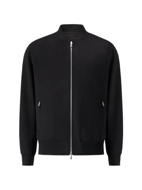 Barba Varsity ribbed-trim jacket