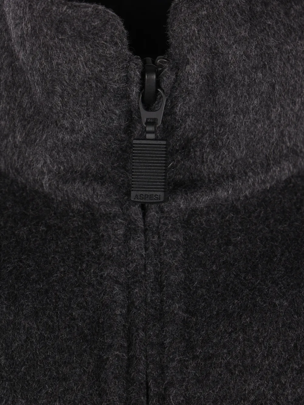 ASPESI double wool zip-up coat Grijs