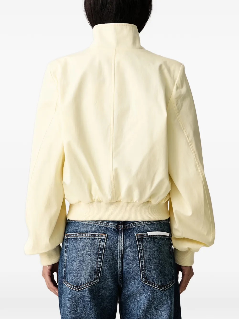 FRAME The Harrington bomberjack met knoopkraag Geel