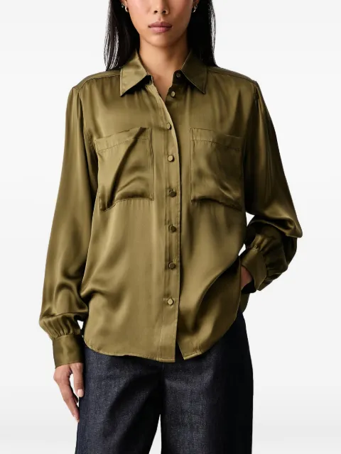 FRAME The Modern Utility patch-pocket silk shirt