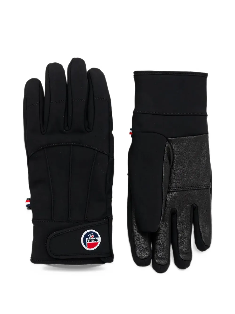Fusalp Glacier panelled logo-patch ski gloves - Nero