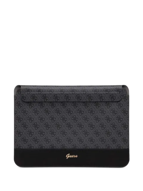 GUESS USA monogram-print logo-plaque laptop sleeve