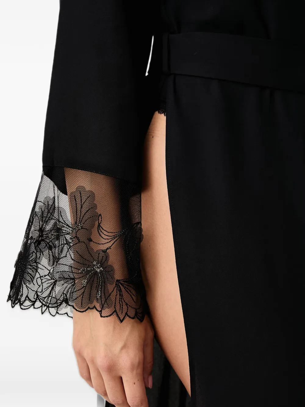 GUESS USA Adele long kimono Zwart