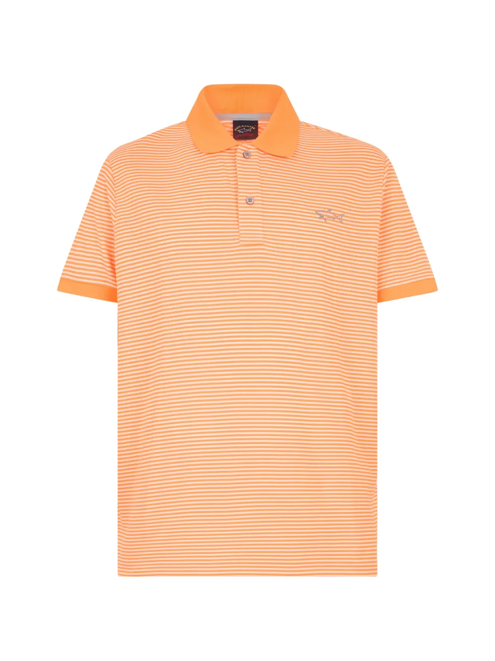 Paul & Shark striped short-sleeve polo shirt Oranje