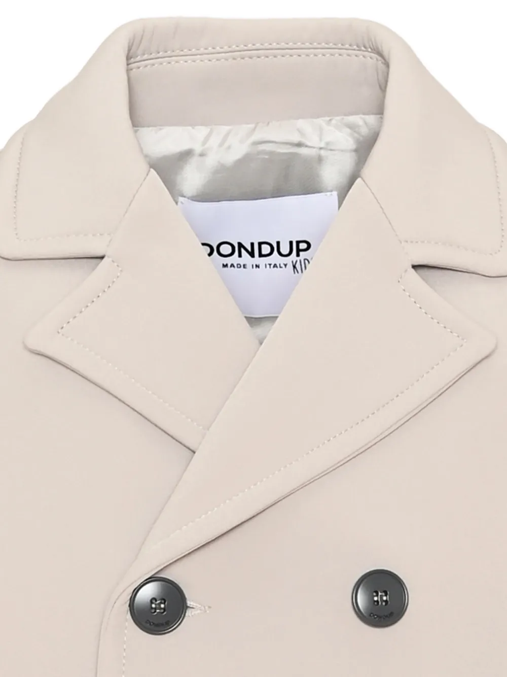 DONDUP KIDS Jas met dubbele rij knopen en gekerfde revers Beige