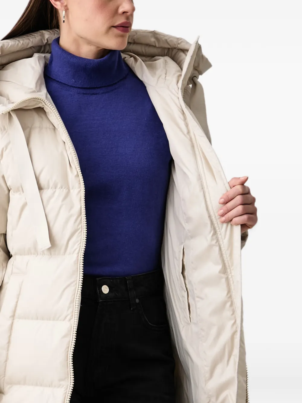 Marc O'Polo quilted-down hooded coat Wit