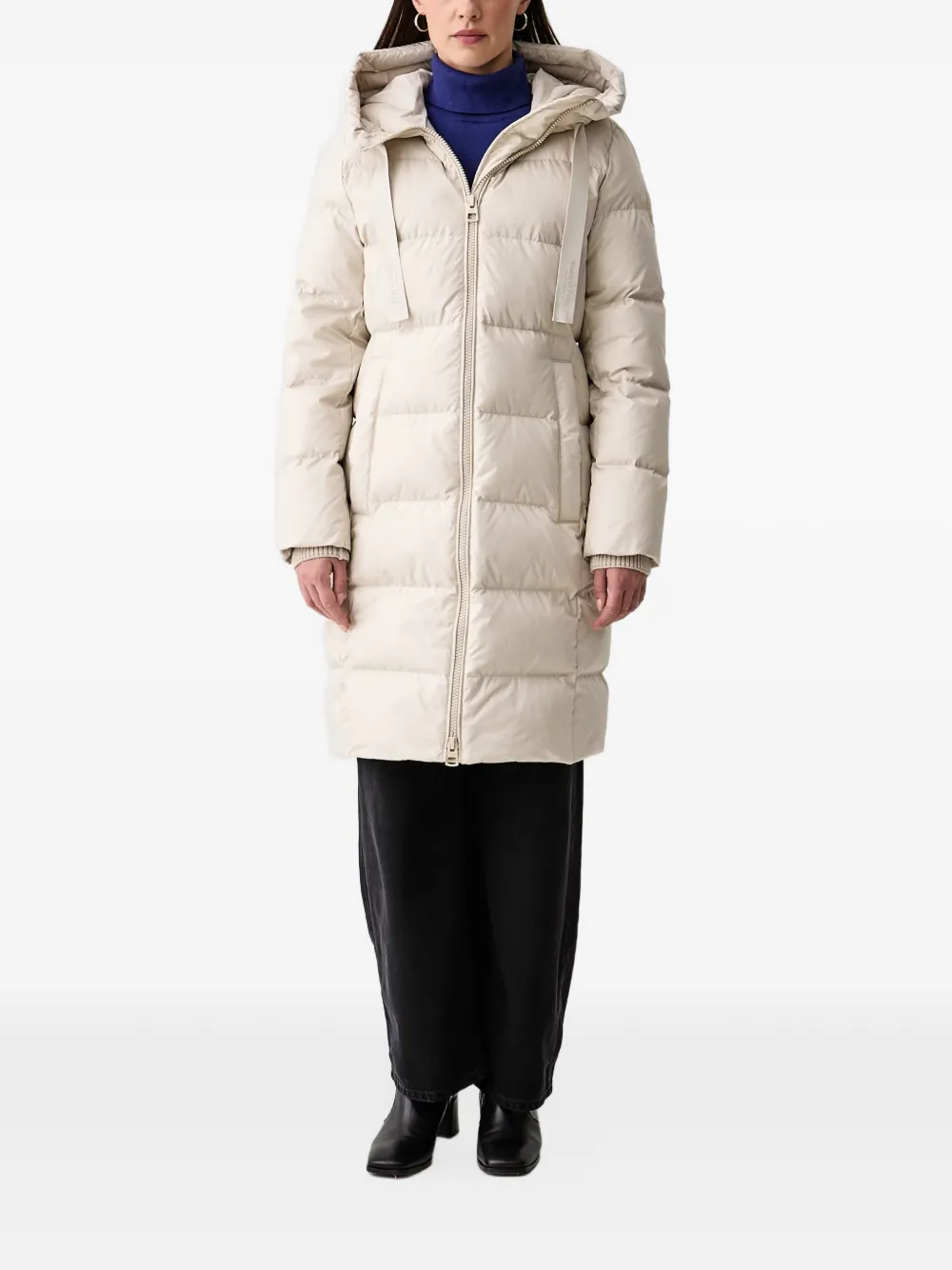 Marc O'Polo quilted-down hooded coat Wit