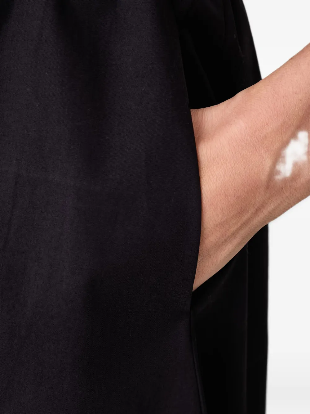 Marc O'Polo ruffled-detail sleeveless midi dress Zwart