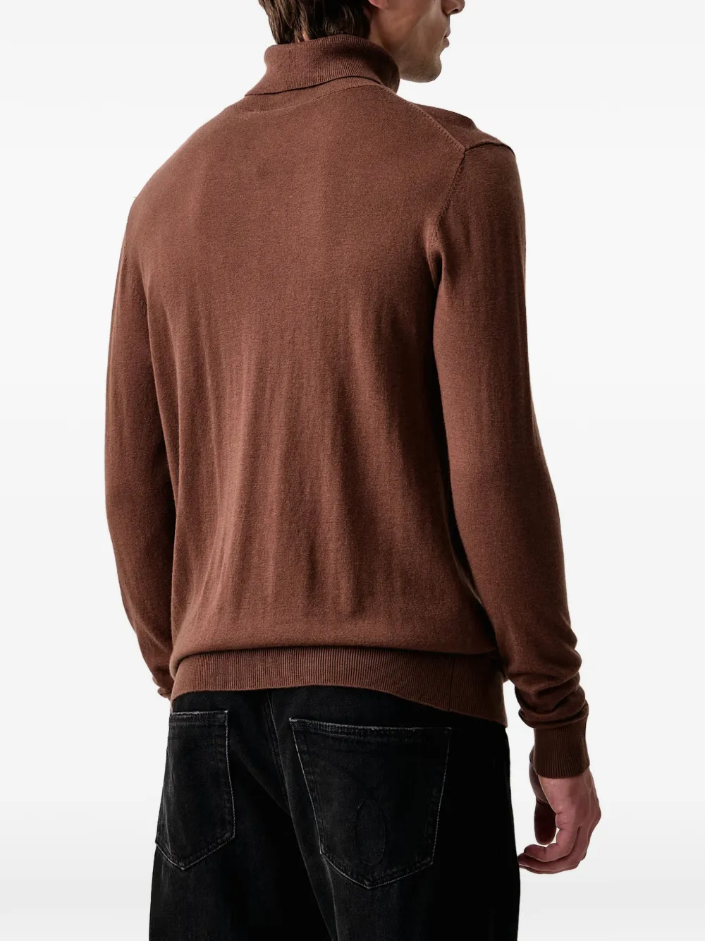 Mos Mosh roll-neck knitted sweater Bruin