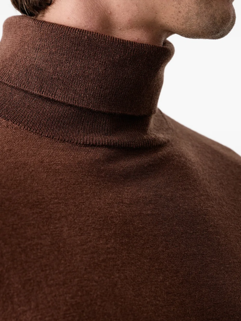 Mos Mosh roll-neck knitted sweater Bruin