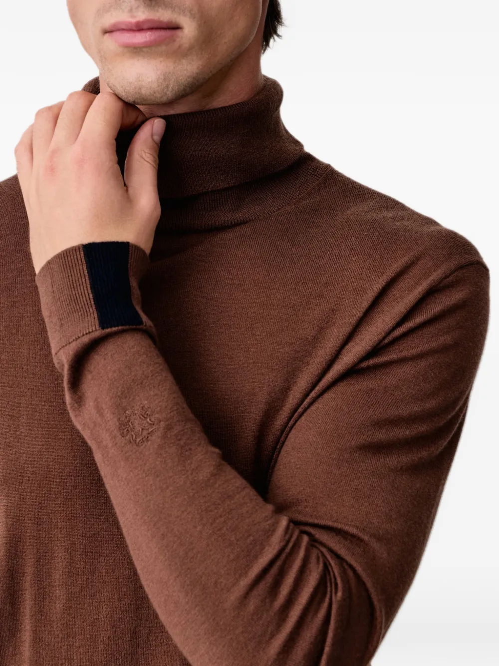 Mos Mosh roll-neck knitted sweater Bruin