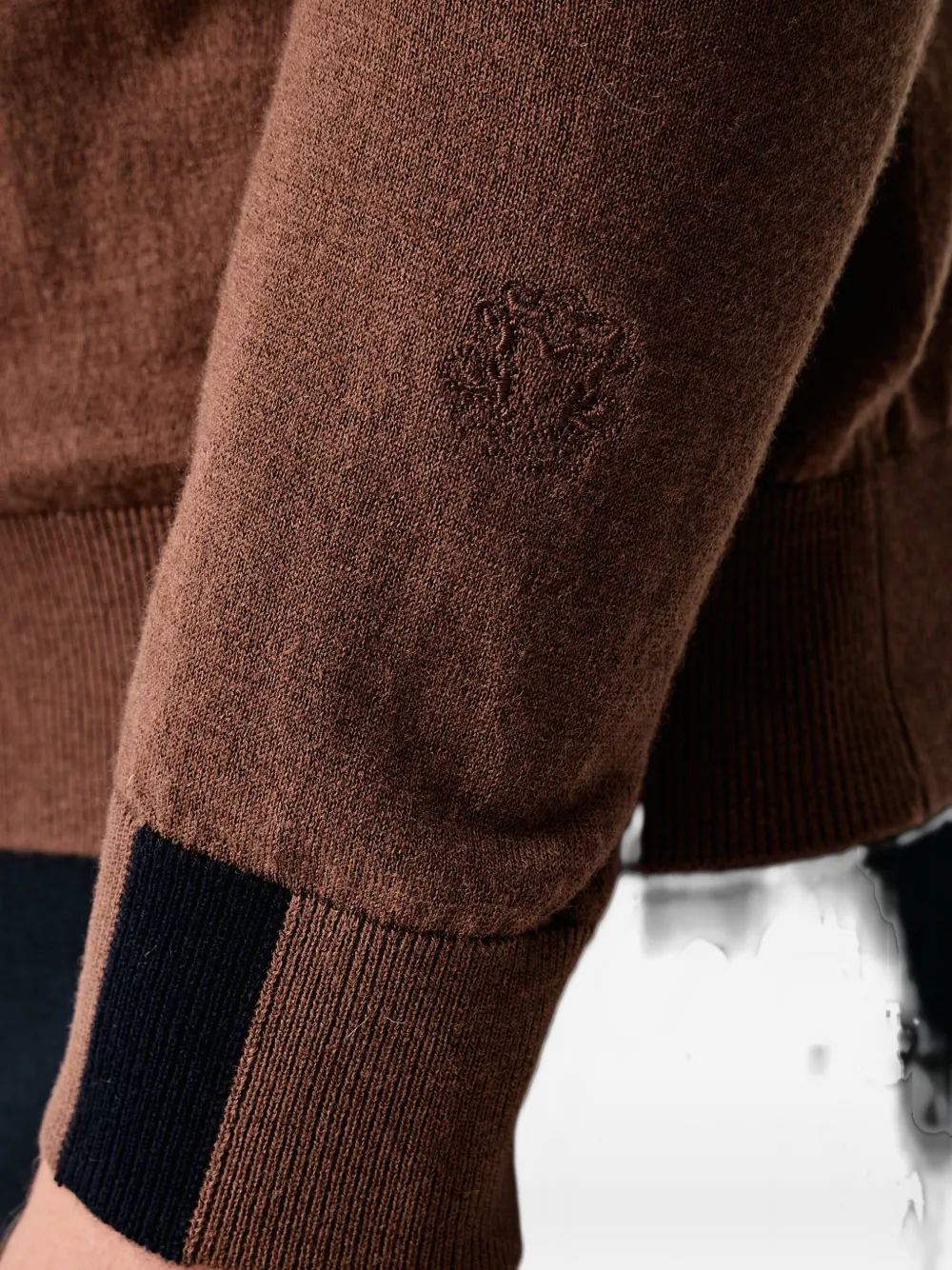 Mos Mosh Adam quarter-zip knitted sweater Bruin