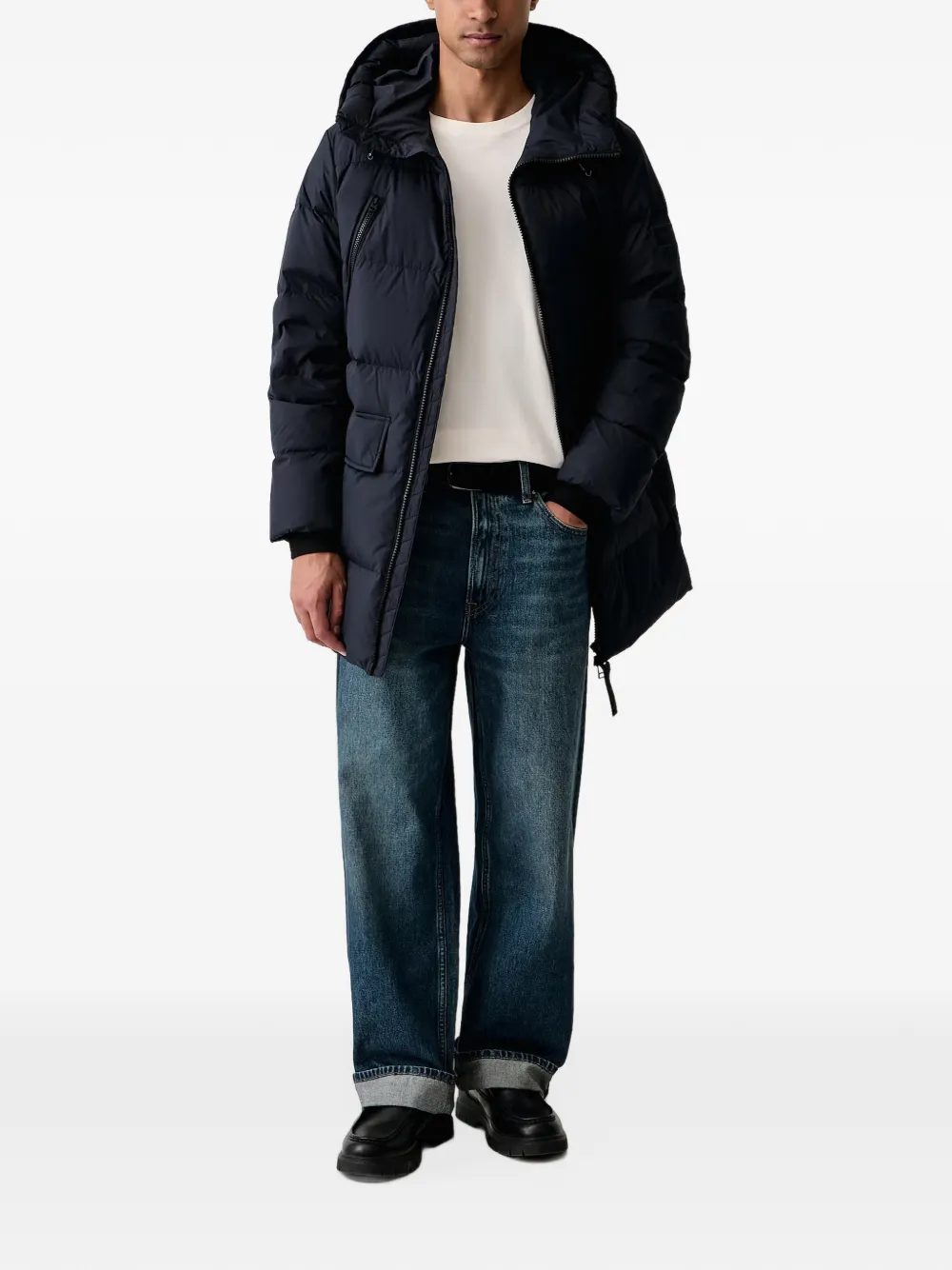 Marc O'Polo padded hooded jacket Blauw