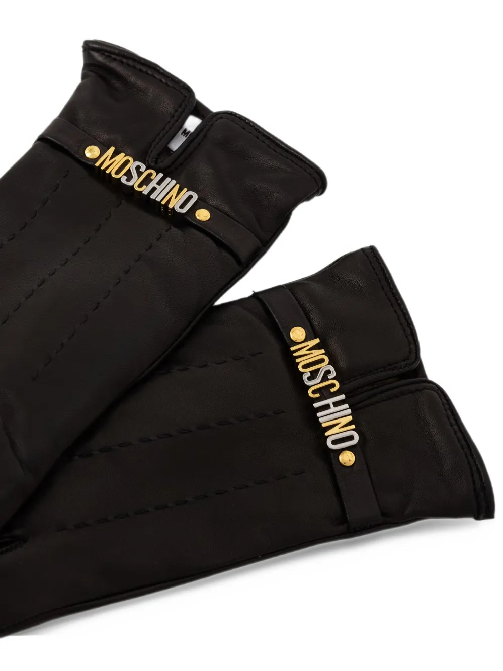 Moschino Leren handschoenen Zwart