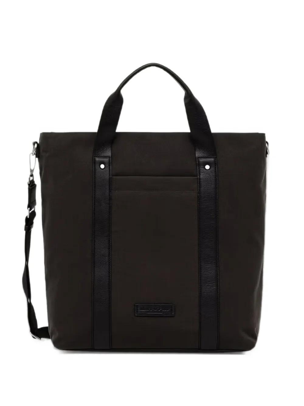 Marc O'Polo large Mari leather-trim tote bag - Marrone
