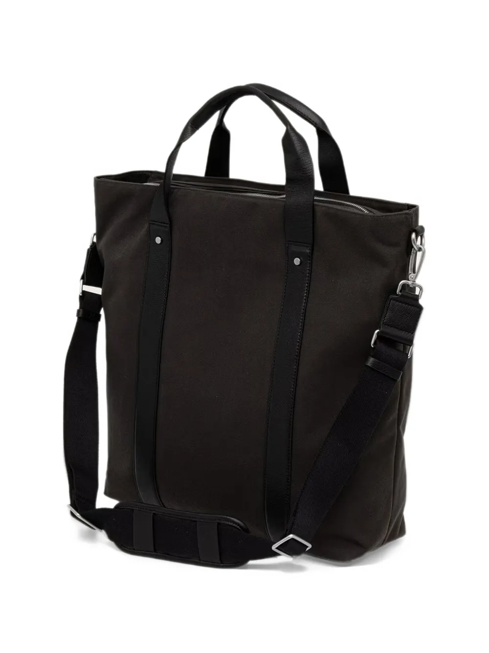 Marc O'Polo large Mari leather-trim tote bag Bruin