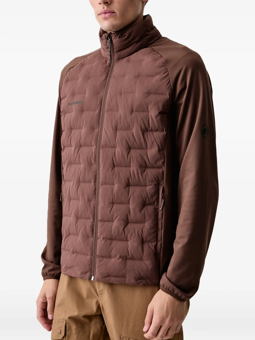 Mammut Sender gewatteerd trainingsjack Bruin