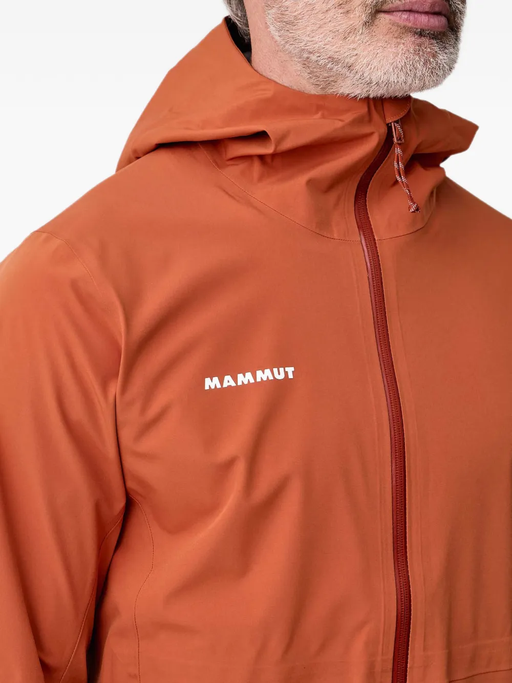 Mammut Linard Guide HS logo-print hooded jacket Oranje