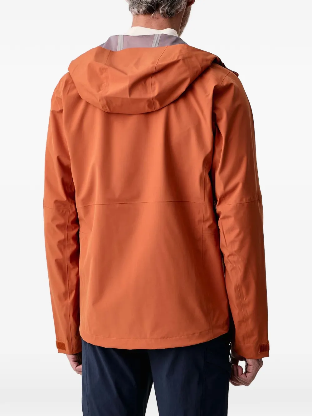 Mammut Linard Guide HS logo-print hooded jacket Oranje