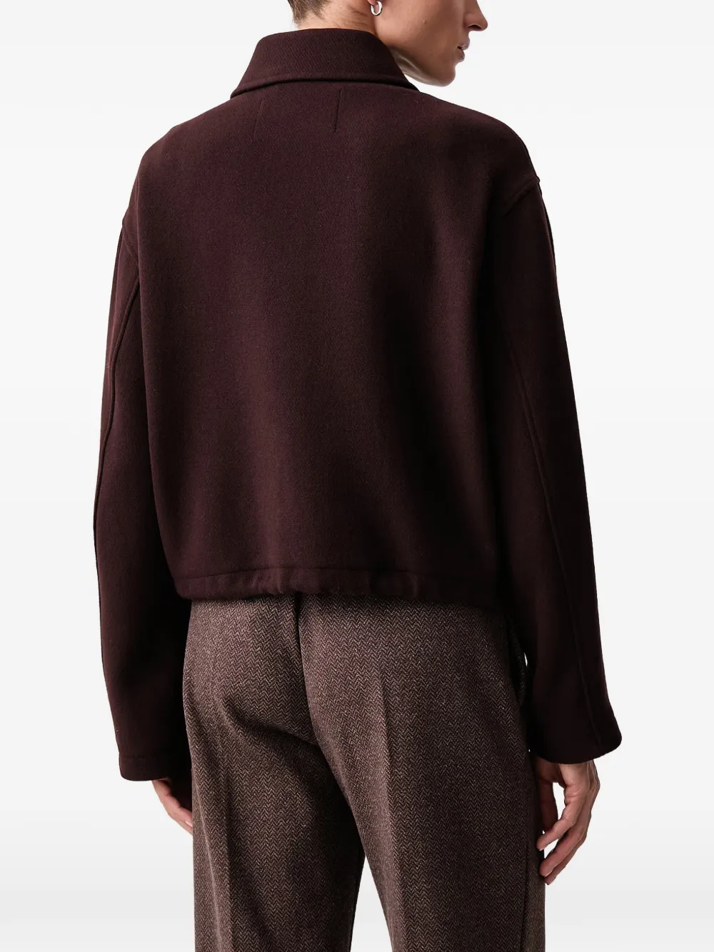 Marc O'Polo zip-up patch-pocket cropped jacket Bruin