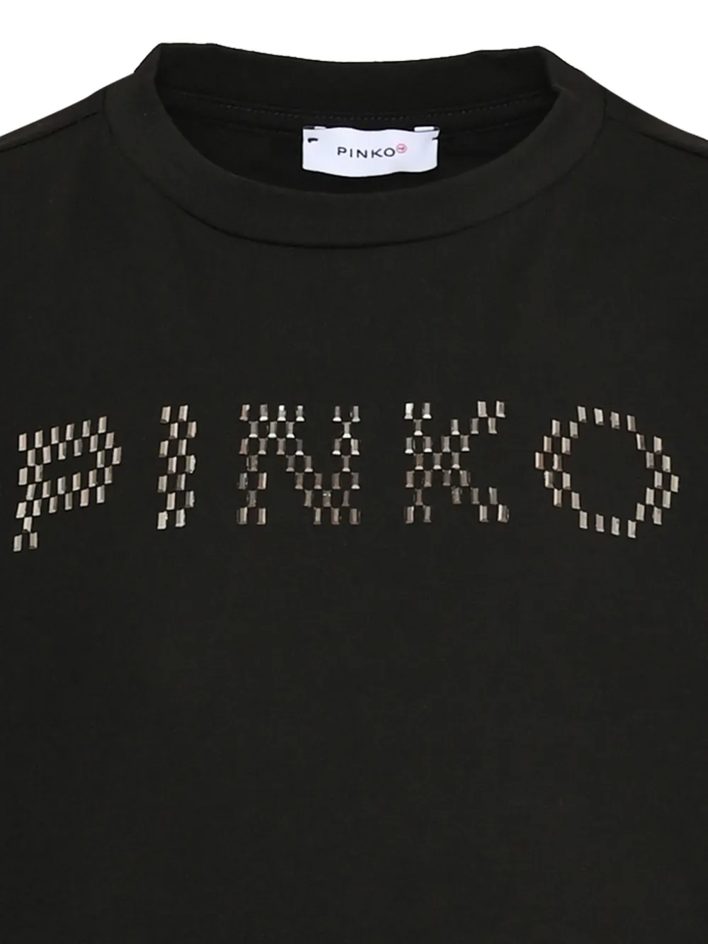 Pinko Kids T-shirt met logo Zwart
