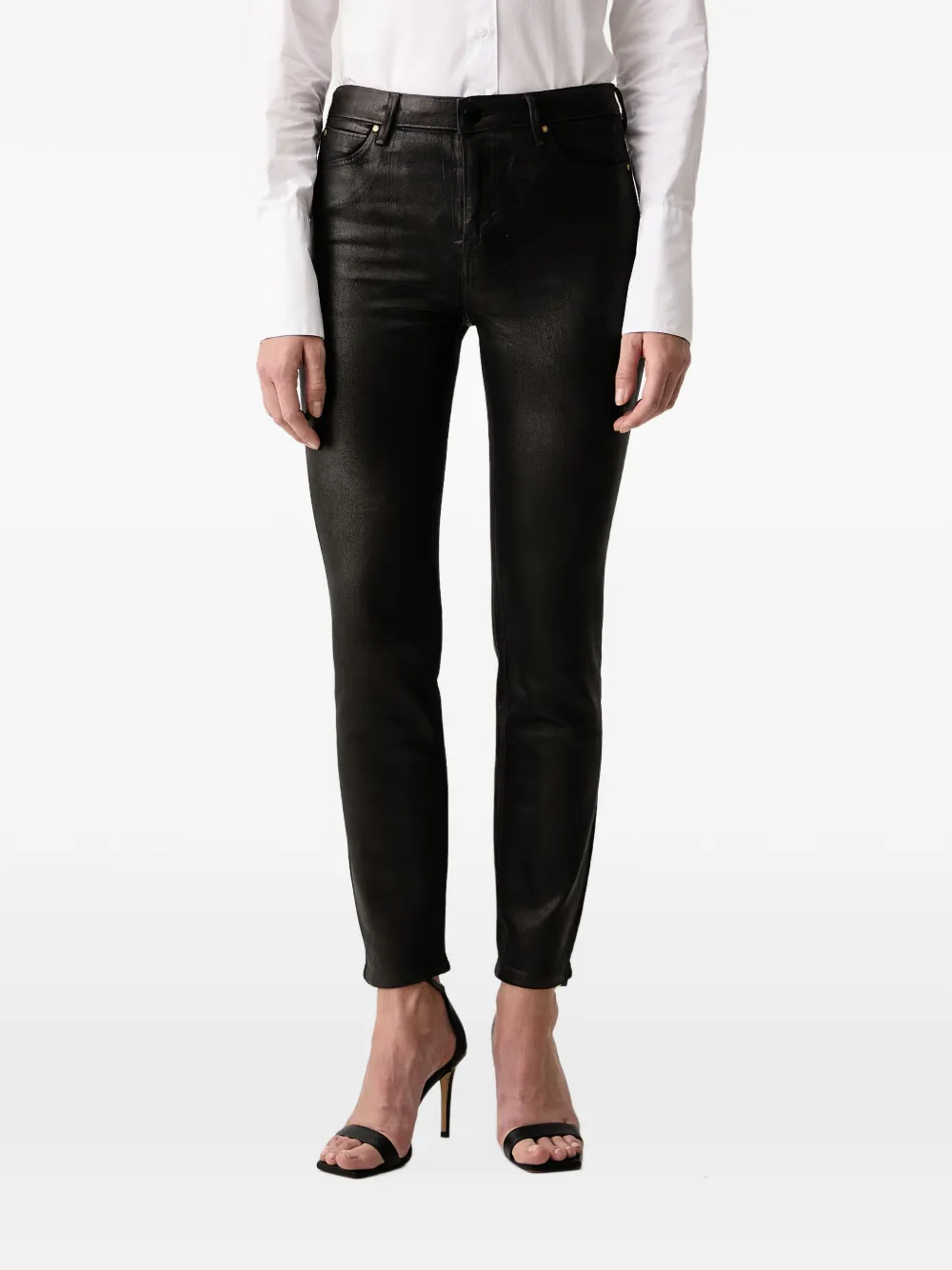 GUESS USA coated slim-fit jeans - Nero