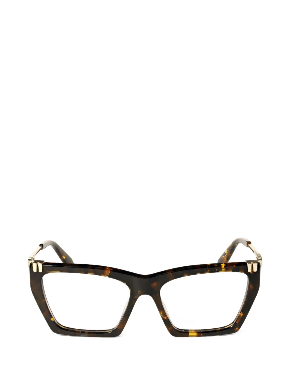 Off-White Eyewear tortoiseshell-effect cat-eye glasses Goud