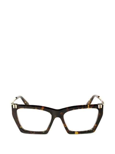 Off-White Eyewear lentes con armazón cat eye estilo carey