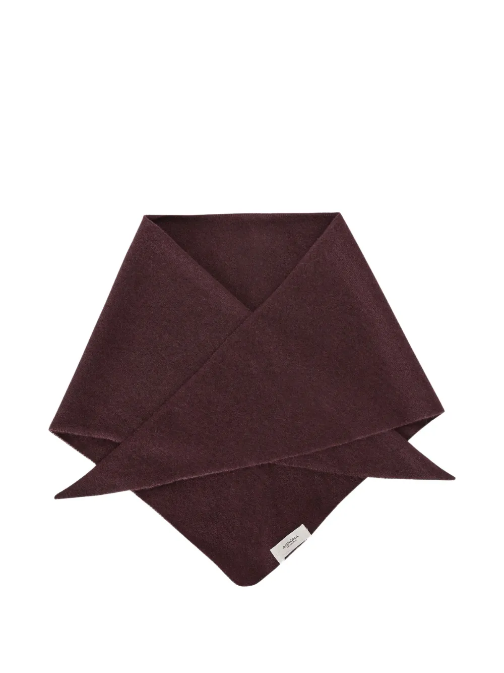 Agnona triangular pointed-edge scarf | morado | Image 1