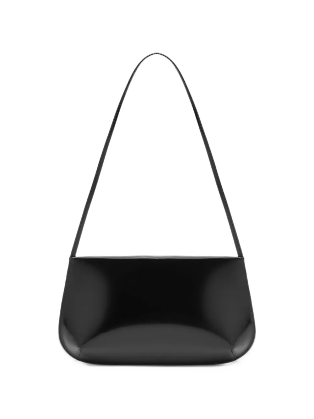 FANE Bra polished leather tote bag Zwart